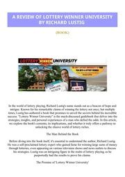 lottery winner university free download.